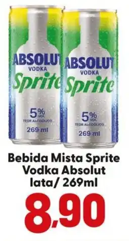 Confiança Supermercados Bebida Mista Sprite Vodka Absolut lata oferta