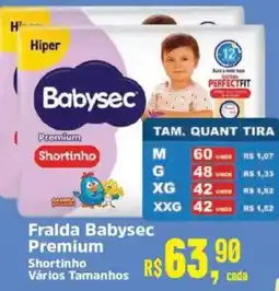 Supermercados Mateus Fralda Babysec Premium oferta
