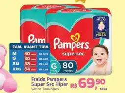 Supermercados Mateus Fralda Pampers Super Sec Hiper oferta
