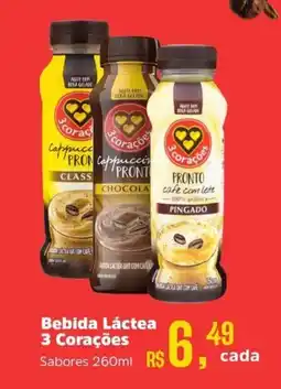 Supermercados Mateus Bebida Láctea 3 Corações oferta