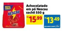 Extra Supermercado Achocolatado em pó Nescau sachê oferta