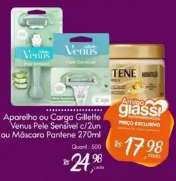 Giassi Supermercados Aparelho ou Carga Gillette Venus Pele Sensível c/2un ou Máscara Pantene oferta