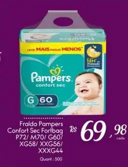 Giassi Supermercados Fralda Pampers Confort Sec Fortbag oferta