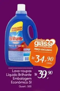 Giassi Supermercados Lava-roupas Liquido Brilhante Embalagem Económica oferta