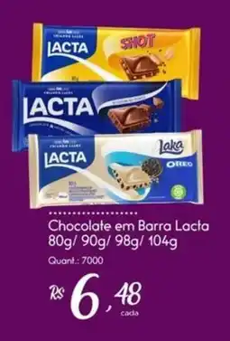 Giassi Supermercados Chocolate em Barra Lacta oferta