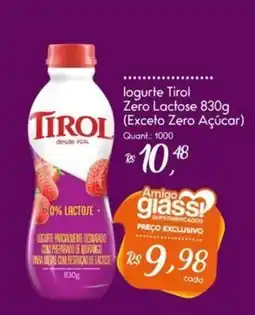 Giassi Supermercados logurte Tirol Zero Lactose oferta
