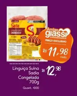 Giassi Supermercados Linguiça Suína Sadia Congelada oferta