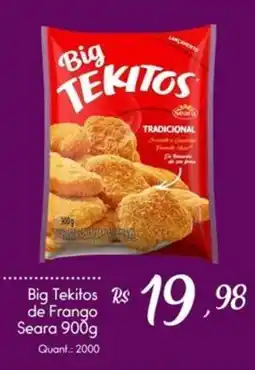 Giassi Supermercados Big Tekitos de Frango Seara oferta