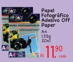 Supermercados Mateus Papel Fotográfico Adesivo Off Paper oferta