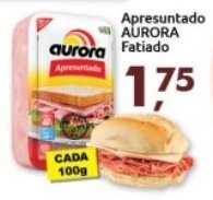 Supermercados Nori Apresuntado Aurora fatiado 100g oferta