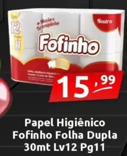 Dubom Supermercados Papel Higiênico Fofinho Folha Dupla 30mt oferta