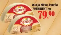 Supermercados Unidos Queijo Minas Padrão PRÉSIDENT oferta