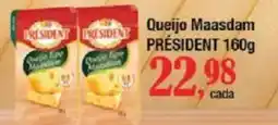 Supermercados Unidos Queijo Maasdam PRÉSIDENT oferta