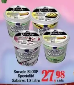 Supermercados Unidos Sorvete SLOOP Specialité Sabores oferta
