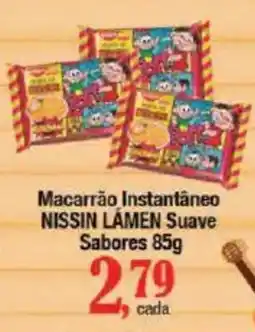Supermercados Unidos Macarrão Instantâneo NISSIN LAMEN Suave Sabores oferta