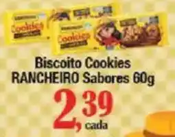 Supermercados Unidos Biscoito Cookies RANCHEIRO Sabores oferta