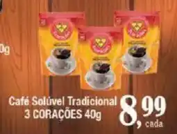 Supermercados Unidos Café Solúvel Tradicional 3 CORAÇÕES oferta