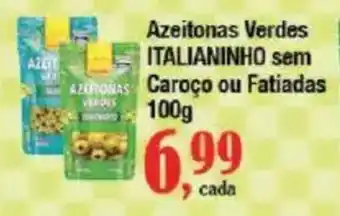 Supermercados Unidos Azeitonas Verdes ITALIANINHO sem Caroço ou Fatiadas oferta