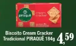 Supermercados Unidos Biscoito Cream Cracker Tradicional PIRAQUE oferta