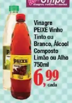 Supermercados Unidos Vinagre PEIXE Vinho Tinto ou Branco, Álcool Composto Limão ou Alho oferta