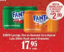 Supermercados Unidos FANTA Laranja, Uva ou Guaraná Zero Açúcar oferta