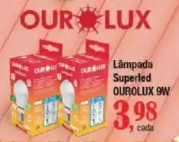 Supermercados Unidos Lâmpada Superled OUROLUX 9W oferta