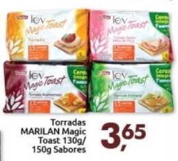 Supermercados Nori Torradas Marilan Magic Toast 130g/150g sabores oferta
