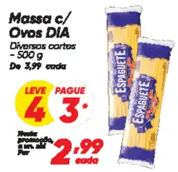 Dia Massa c/ Ovos DIA oferta