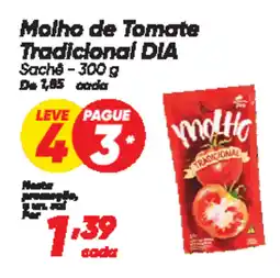 Dia Molho de Tomate Tradicional DIA oferta