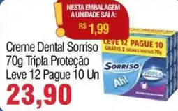 Spani Atacadista Creme Dental Sorriso Tripla Proteção oferta