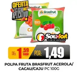 Fort Atacadista Polpa fruta brasfrut acerola/ cacau/caju pc oferta