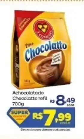Super Lagoa Achocolatado Chocolatto refil 700g oferta