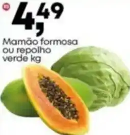 Frangolândia Mamão formosa Ou repolho verde oferta