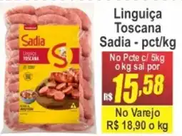 Serrano Supermercado Linguiça Toscana Sadia oferta