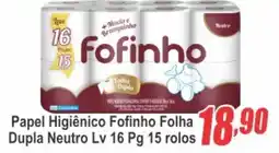Serrano Supermercado Papel Higiênico Fofinho Folha Dupla Neutro oferta
