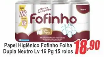 Serrano Supermercado Papel Higiênico Fofinho Folha Dupla Neutro oferta