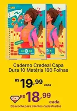 Super Lagoa Caderno Credeal Capa Dura 10 Matéria 160 Folhas oferta