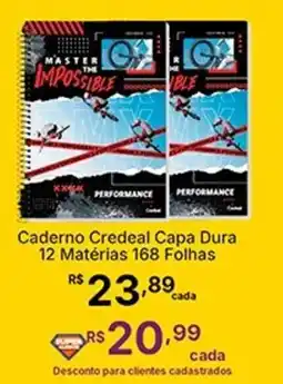 Super Lagoa Caderno Credeal Capa Dura 12 Matérias 168 Folhas oferta