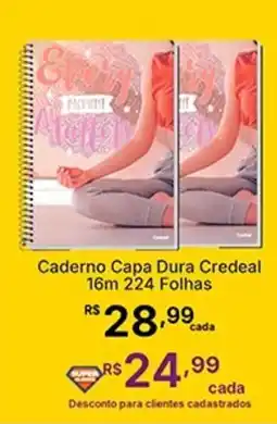 Super Lagoa Caderno Capa Dura Credeal 16m 224 Folhas oferta