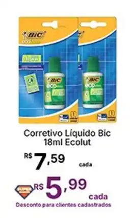 Super Lagoa Corretivo Líquido Bic 18ml Ecolut oferta