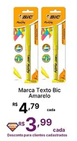 Super Lagoa Marca Texto Bic Amarelo oferta