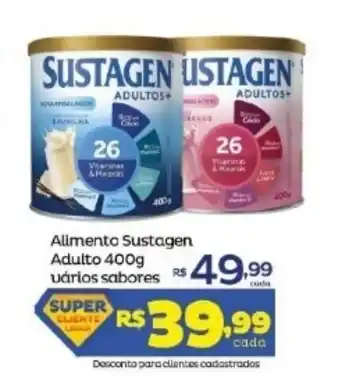 Super Lagoa Alimento Sustagen Adulto 400g varios sabores oferta