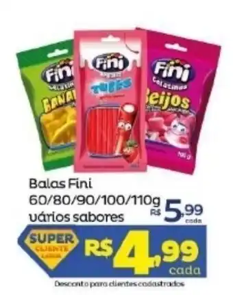Super Lagoa Balas Fini 60/80/90/100/110g varios sabores oferta