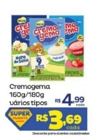 Super Lagoa Cremogema 160g/180g varios sabores oferta