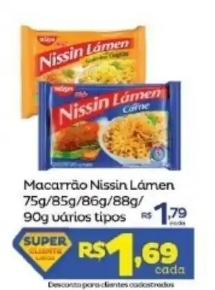 Super Lagoa Macarrao Nissin Lamen oferta