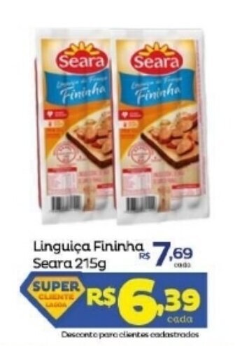Super Lagoa Linguica fininha Seara 215g oferta
