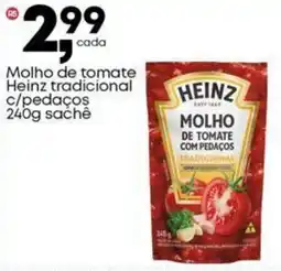 Frangolândia Molho de tomate Heinz tradicional c/pedaços sachê oferta