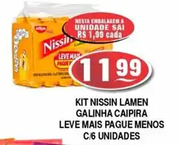 Supermercados Pague Menos Kit nissin lamen galinha caipira oferta