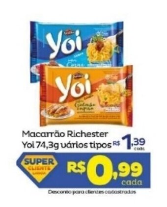 Macarrao Richester Yoi 74.3g varios tipos