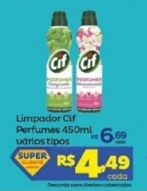 Super Lagoa Limpador Cif Perfumes 450ml varios tipos oferta